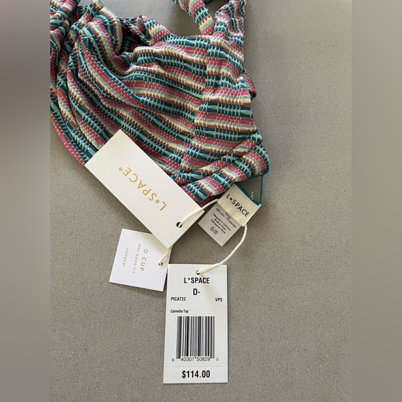 NWT L*Space Pique Stripe Camelia Top (D) & Camacho Bottom (L) - Picture 6 of 9